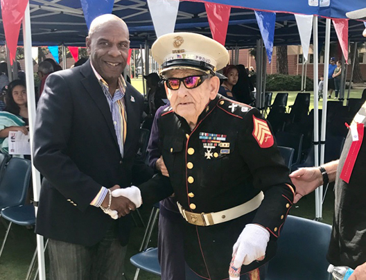 Senator with Veteran